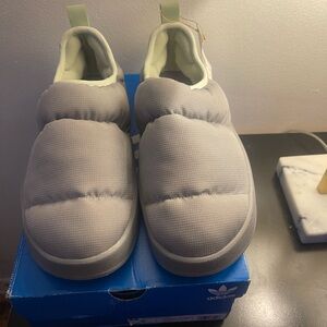 Adidas Kids Gray Slip-On Slippers